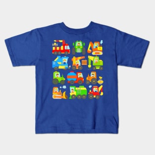 Diggers and Tractors Farm and Construction Vehicles Kids T-Shirt